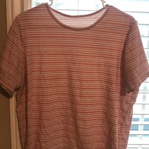 striped pink tee